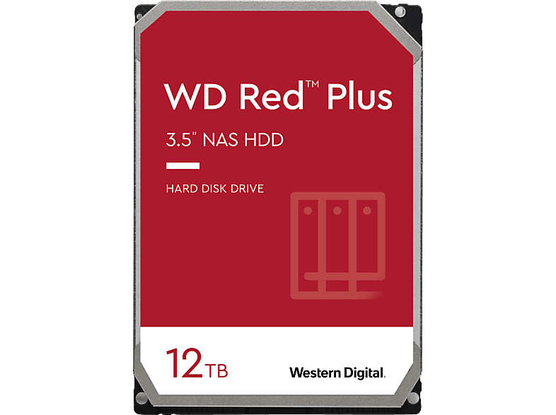 WD Red™ Plus NAS-Festplatte Bulk, 12 TB HDD SATA 6 Gbps, 3,5 Zoll, intern von WD