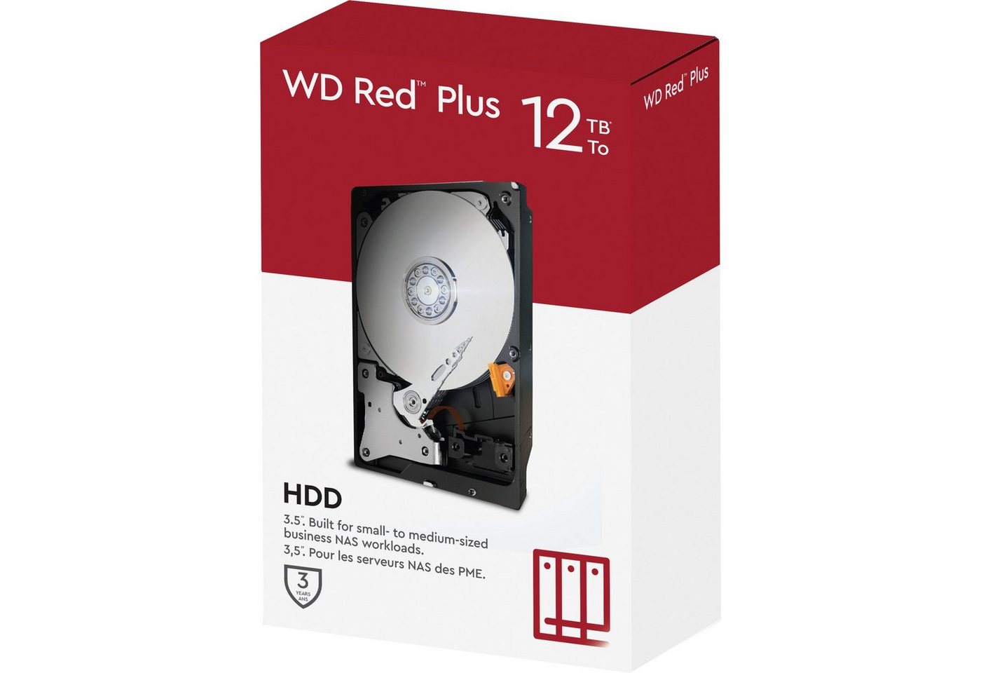 WD Red Plus NAS-Festplatte 12 TB interne HDD-Festplatte von WD