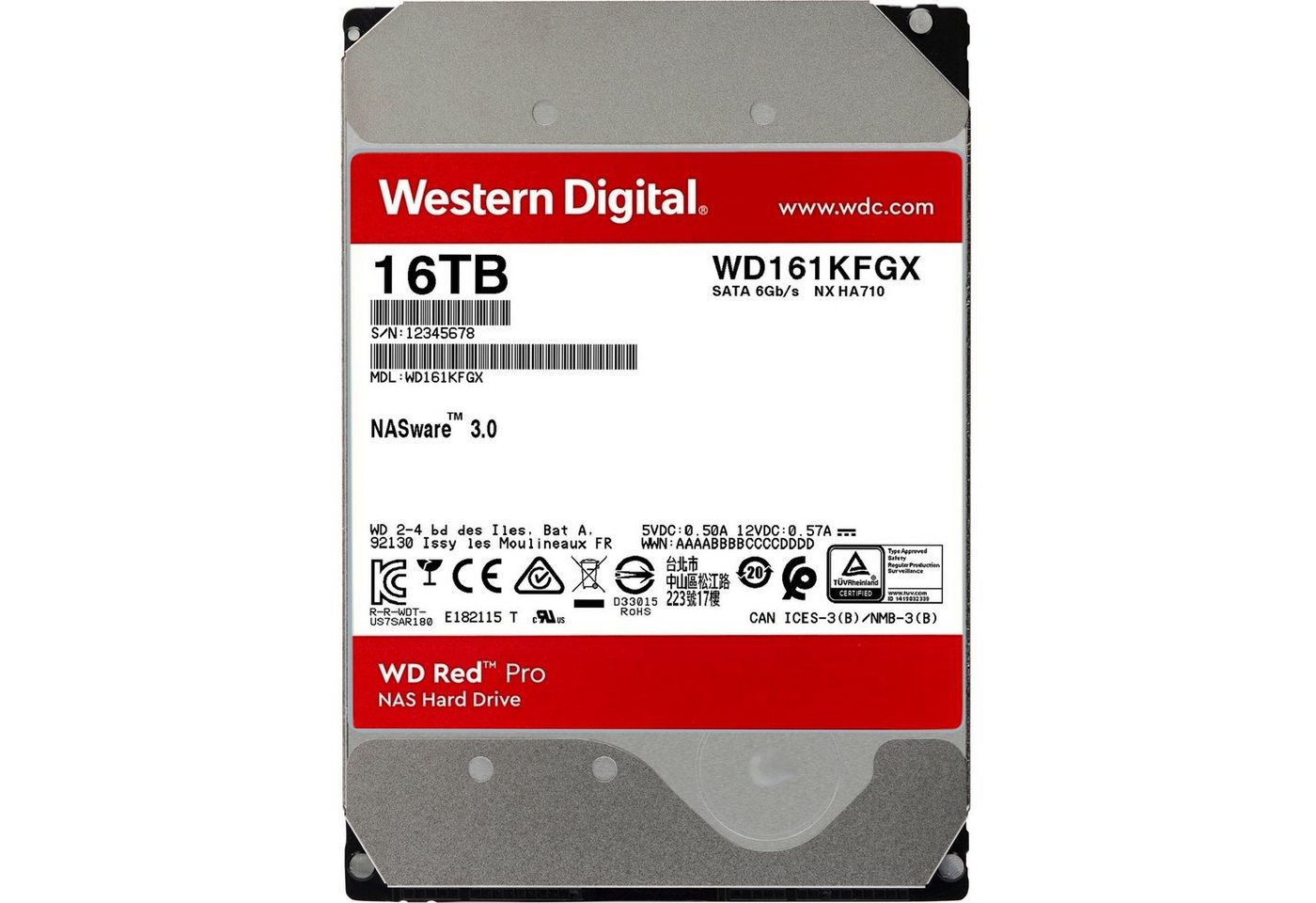 WD Red Pro 16 TB interne HDD-Festplatte von WD