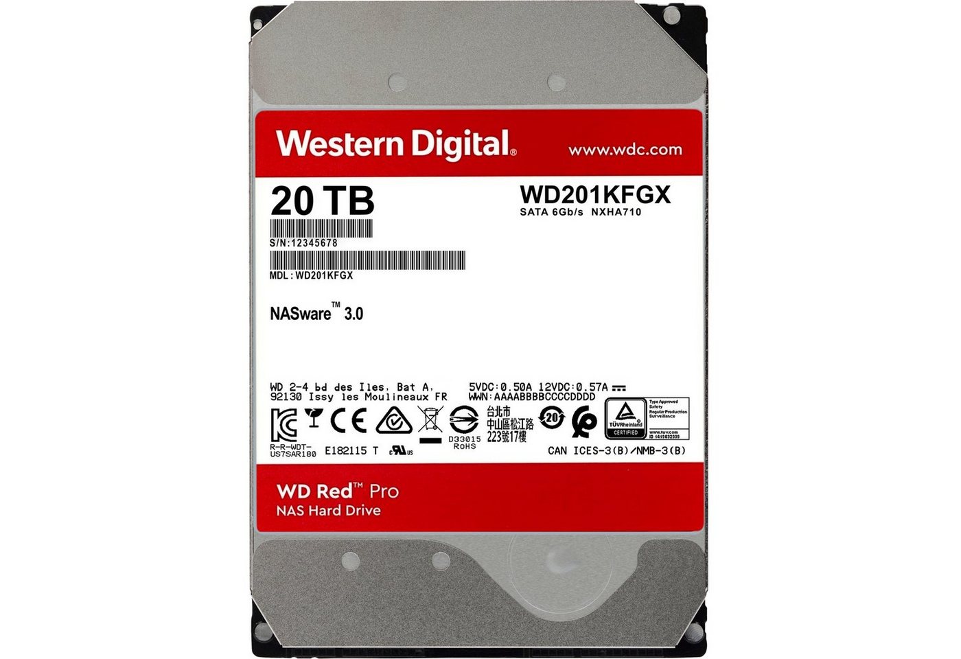 WD Red Pro 20 TB interne HDD-Festplatte von WD