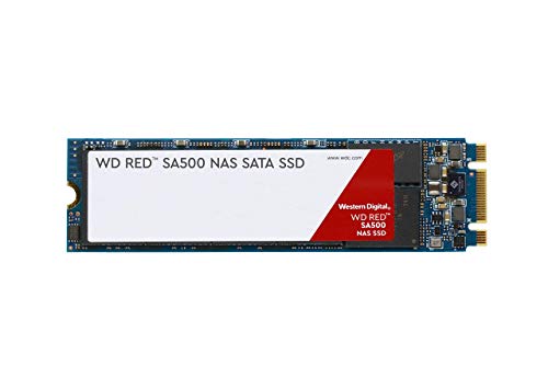 WD Red SA500 NAS SATA SSD WDS500G1R0B Solid-State-Laufwerk, 500 GB, intern, M.2 2280, SATA 6 Gbit/s, Rot von WD
