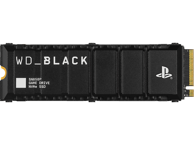 WD. BLACK™ SN850P NVMe™ SSD mit Heatsink für PS5®-Konsolen, 8 TB, Gaming SSD, Solid State Drive, Schwarz von WD.