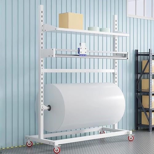 Handabroller für Stretchfolie Gewerblicher Stretchfolienspender mit Schneidevorrichtung Standgerät Geschenkpapierrolle Lagerregal Verstellbar Halter für Luftpolsterfolie(White,Internal Width 130cm) Handabroller für Stretchfolie Gewerblicher Stretchfolienspender mit Schneidevorrichtung Standgerät Geschenkpapierrolle Lagerregal Verstellbar Halter für Luftpolsterfolie(White,Internal Width 130cm) von WDJBPSH