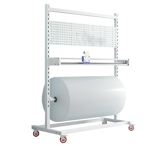 Handabroller für Stretchfolie Verstellbarer Verpackungsständer Hochleistungs- Geschenkpapierschneider für Verpackung, Umzug und Versand Fabrik/Lager/Werkstatt/Labor Rollenspender(White,Internal Handabroller für Stretchfolie Verstellbarer Verpackungsständer Hochleistungs- Geschenkpapierschneider für Verpackung, Umzug und Versand Fabrik/Lager/Werkstatt/Labor Rollenspender(White,Internal von WDJBPSH
