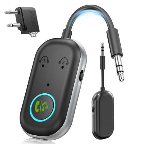Bluetooth Transmitter Receiver 5.3, 2 in 1 Bluetooth Transmitter 3.5mm, Aux Plane Wireless Headphone Adapter for TV, Headphone, Speaker & Car, 3.5mm Jack Dual Bluetooth Connection Bluetooth Transmitter Receiver 5.3, 2 in 1 Bluetooth Transmitter 3.5mm, Aux Plane Wireless Headphone Adapter for TV, Headphone, Speaker & Car, 3.5mm Jack Dual Bluetooth Connection von WDKXCN