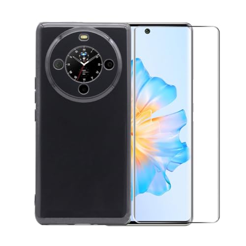 WDMYLFTW Hülle für Fossibot S3 Pro + Gehärteter Film Displayschutzfolie Schutzfolie - Transparent Weich Silikon Schutzhülle Flexibel TPU Tasche Case für Fossibot S3 Pro (Black) von WDMYLFTW