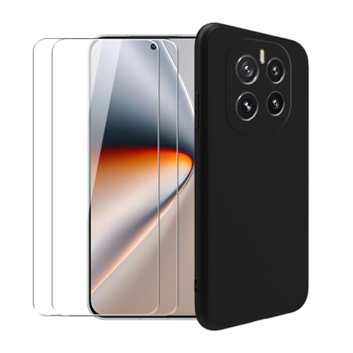 WDMYLFTW Hülle für Honor GT Pro + 2 Stück Gehärteter Film Displayschutzfolie Schutzfolie - Transparent Weich Silikon Schutzhülle Flexibel TPU Tasche Case für Honor GT Pro (Black) von WDMYLFTW