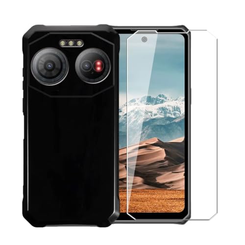 WDMYLFTW Hülle für IIIF150 Air3S + Gehärteter Film Displayschutzfolie Schutzfolie - Transparent Weich Silikon Schutzhülle Flexibel TPU Tasche Case für IIIF150 Air3S (Black) von WDMYLFTW