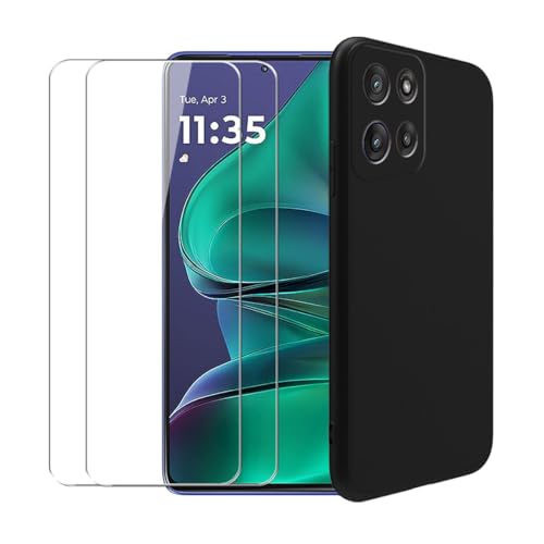 WDMYLFTW Hülle für Motorola Edge 60 Stylus + 2 Stück Gehärteter Film Displayschutzfolie Schutzfolie - Transparent Weich Silikon Schutzhülle Flexibel TPU Tasche Case für Motorola Edge 60 Stylus (Black) WDMYLFTW Hülle für Motorola Edge 60 Stylus + 2 Stück Gehärteter Film Displayschutzfolie Schutzfolie - Transparent Weich Silikon Schutzhülle Flexibel TPU Tasche Case für Motorola Edge 60 Stylus (Black) von WDMYLFTW