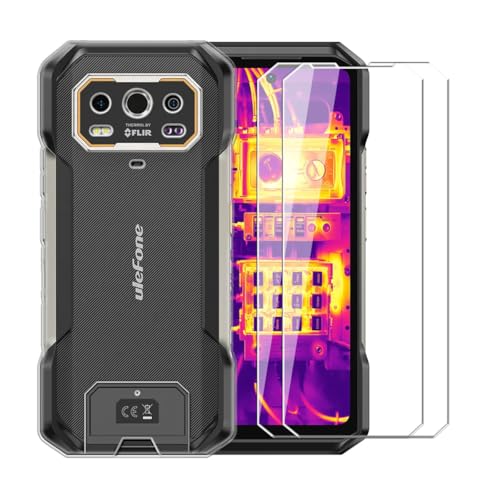 WDMYLFTW Hülle für Ulefone Armor 27 + 2 Stück Gehärteter Film Displayschutzfolie Schutzfolie - Transparent Weich Silikon Schutzhülle Flexibel TPU Tasche Case für Ulefone Armor 27 (Clear) von WDMYLFTW