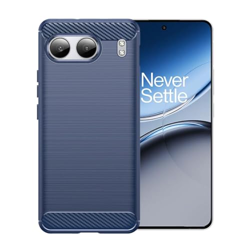 WDMYLFTW Kohlefaser Hülle für OnePlus Nord 4 - Flexibel Tasche Weich TPU Handyhülle Schutzhülle Case Cover (Blau) von WDMYLFTW