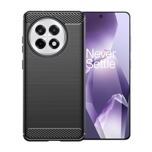WDMYLFTW Kohlefaser Hülle für Oneplus Ace 5 Pro - Flexibel Tasche Weich TPU Handyhülle Schutzhülle Case Cover (Schwarz) von WDMYLFTW