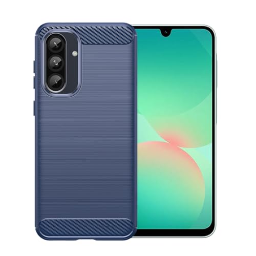 WDMYLFTW Kohlefaser Hülle für Samsung Galaxy A26 - Flexibel Tasche Weich TPU Handyhülle Schutzhülle Case Cover (Blau) von WDMYLFTW