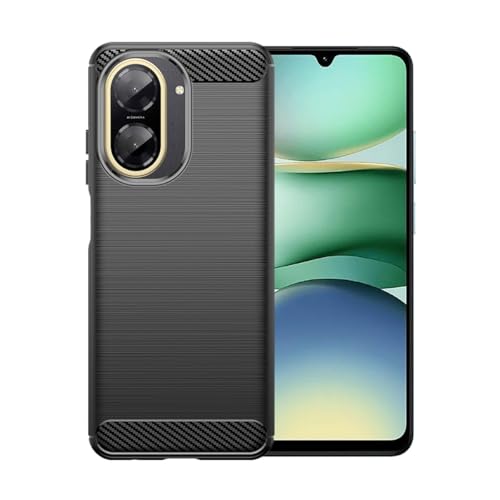WDMYLFTW Kohlefaser Hülle für Xiaomi Redmi A5 4G - Flexibel Tasche Weich TPU Handyhülle Schutzhülle Case Cover (Schwarz) von WDMYLFTW