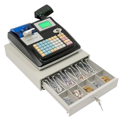 40W Elektronische Kasse Registrierkasse Gastronomie Einzelhandel Kassensystem mit 48 Tasten für Restaurants, Supermärkte von WDRENTOOL