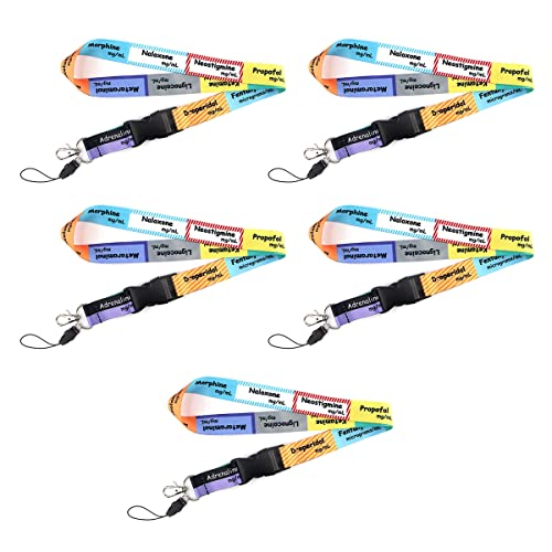 Schlüsselband für Schlüssel Gleichung Lanyard Hals Lanyard Abnehmbare Lanyard Mobiltelefon Lanyard Camera Lanyard Karteninhaber Lanyard für Id-abzeichenhalter, Usb, Pfeife, 5 Stück von WDhomLT