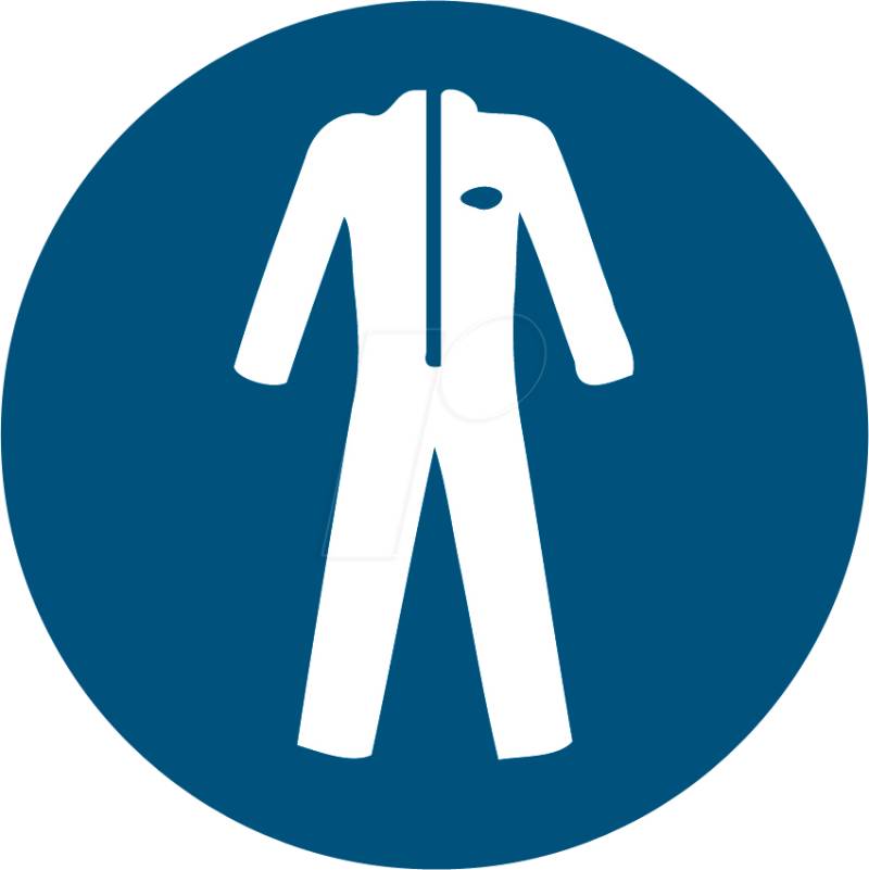 W 74208-2 - Gebotsschilder: Schutzkleidung benutzen, 50 mm von WE EISENACHER