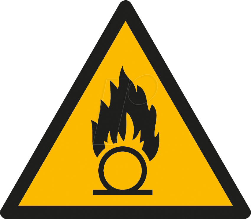 W 74310-2 - Warnschilder: Warnung vor brandfördernden Stoffen, 25 mm von WE EISENACHER
