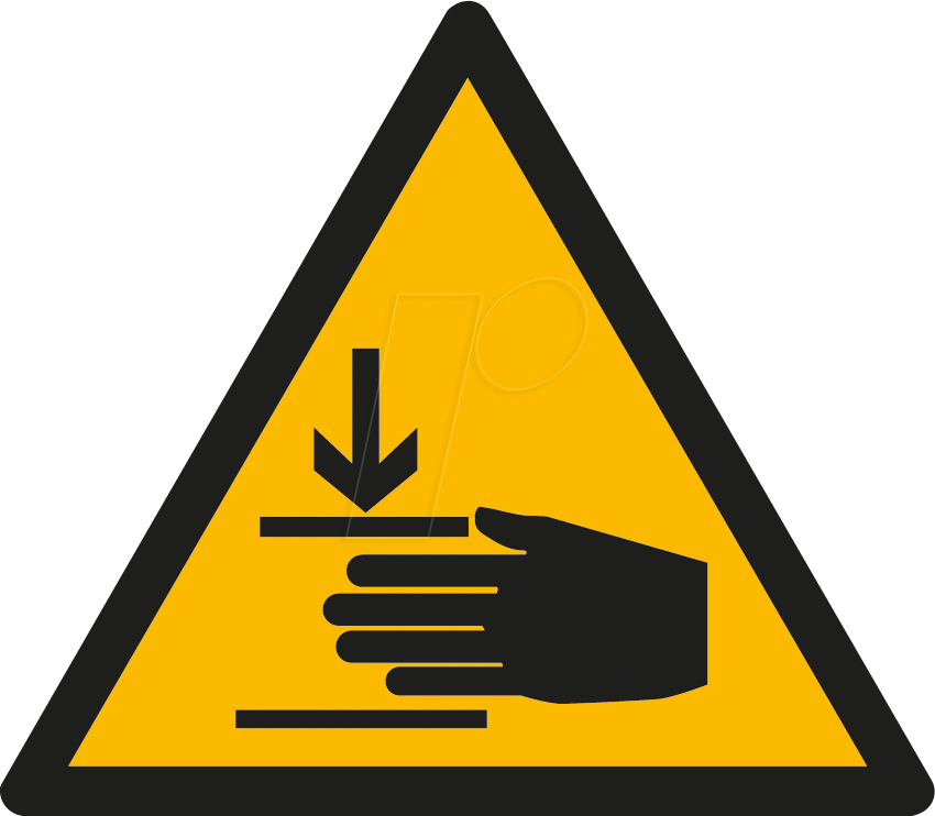 W 74317-0 - Warnschilder: Warnung vor Handverletzungen, 9 mm von WE EISENACHER