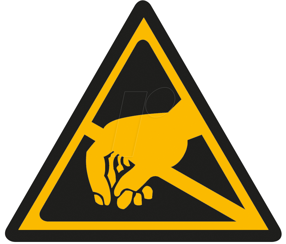 W 74318-1 - Warnschilder: Elektrostatisch gefährdete Bauelemente, 12,5 mm von WE EISENACHER