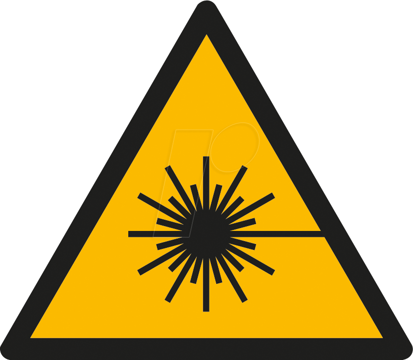 W 74322-1 - Warnschilder: Warnung vor Laserstrahlen, 12,5 mm von WE EISENACHER