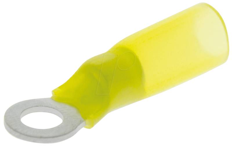 WE K403050HS - Ringkabelschuh mit Schrumpfschlauch - 4 … 6 mm², M5, gelb von WE EISENACHER