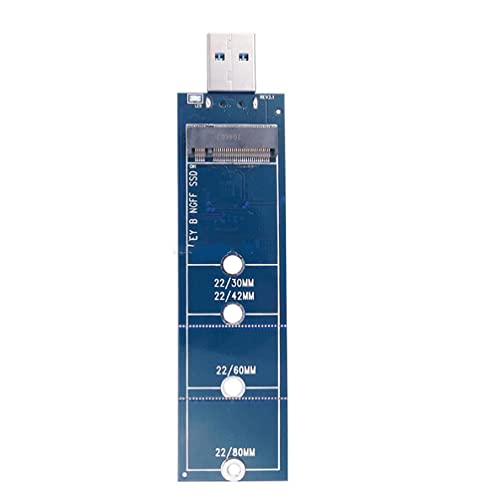 M.2 Adapter B Key SSD auf USB 3.0 Reader Card -SATA Converter Support-SATA Based 2230 2242 2260 2280 Kein Kabel erforderlich Konverterkarte HDMI-Erweiterung Adapterstecker Outdoor-USB-C-Kabel von WE-HYTRE