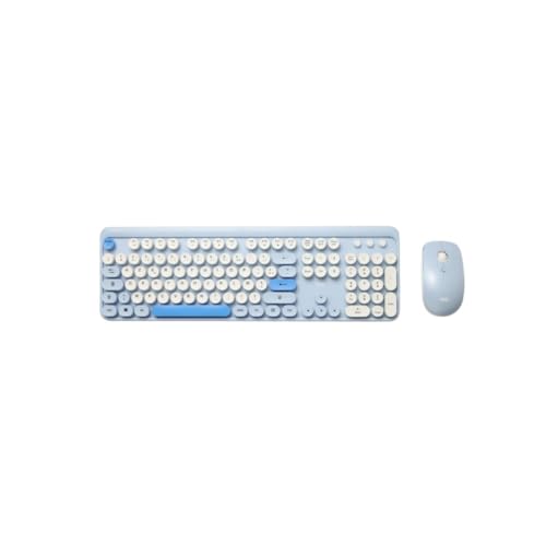 WE Pop-Pack Tastatur + Maus, kabellos, Farbe: Blau, 2,4 GHz, mit Ziffernblock, Batterien im Lieferumfang enthalten von WE