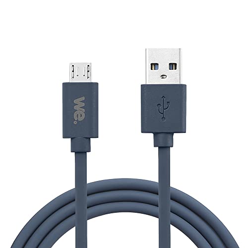 WE USB-Kabel auf Micro-USB, Silikon, 1 Meter, USB 2.0, Aufladen und Datenübertragung bis zu 480 Mbps – Nachtblau von WE