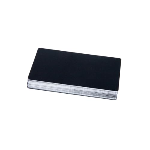 WEAXIO 50 Stück Aluminium Visitenkarten Blanko, Metall Karten Laser gravierte Karten Mehrzweck 86x54mm druckbare Namenskarte Büro-Namenskarten für Bürokunden DIY Geschenkkarten, schwarze WEAXIO 50 Stück Aluminium Visitenkarten Blanko, Metall Karten Laser gravierte Karten Mehrzweck 86x54mm druckbare Namenskarte Büro-Namenskarten für Bürokunden DIY Geschenkkarten, schwarze von WEAXIO
