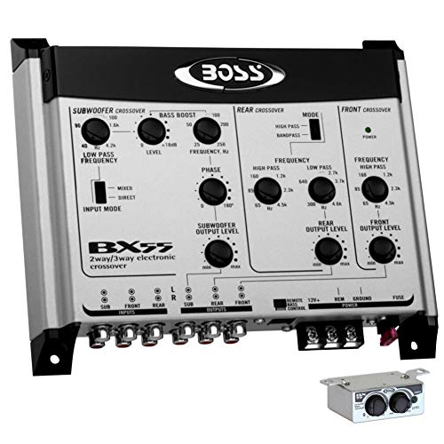 1 elektronische frequenzweiche kompatibel mit BOSS Audio Systems BX55 2/3-wege-equalizer Front/Rear/subwoofer Remote subwoofer enthalten, 1 Stück von WEB