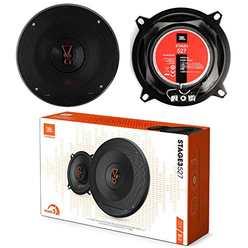 2 Lautsprecher kompatibel mit JBL STAGE3 527 2-Wege koaxial 5,25" 13,00 cm 130 mm 40 watt rms und 200 watt max 3 ohm 91 db spl Auto schwarz, pro Paar von WEB