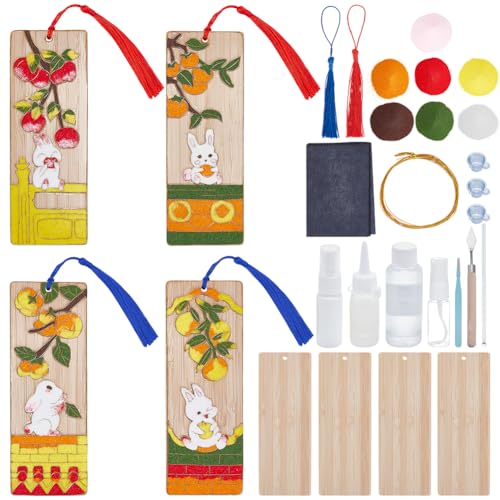 WEBEEDY 4 Set DIY Cloisonné Emaille Lesezeichen Kit DIY Handwerk Lesezeichen Herstellung Kit Leer Lesezeichen Mit Quaste Tolle Geschenke Für Weihnachten Abschlussfeier Und Neujahr Kaninchen WEBEEDY 4 Set DIY Cloisonné Emaille Lesezeichen Kit DIY Handwerk Lesezeichen Herstellung Kit Leer Lesezeichen Mit Quaste Tolle Geschenke Für Weihnachten Abschlussfeier Und Neujahr Kaninchen von WEBEEDY