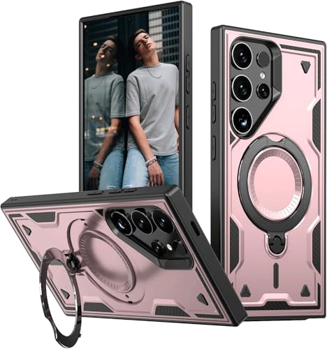 Schutzhülle für Samsung Galaxy S24 Ultra, Militärisch, stoßfest, mit 360°-Magnetring-Ständer, unterstützt kabelloses Laden, strapazierfähig, vollständiger Schutz, Stoßfängerabdeckung für Samsung S24 Schutzhülle für Samsung Galaxy S24 Ultra, Militärisch, stoßfest, mit 360°-Magnetring-Ständer, unterstützt kabelloses Laden, strapazierfähig, vollständiger Schutz, Stoßfängerabdeckung für Samsung S24 von WECOACO