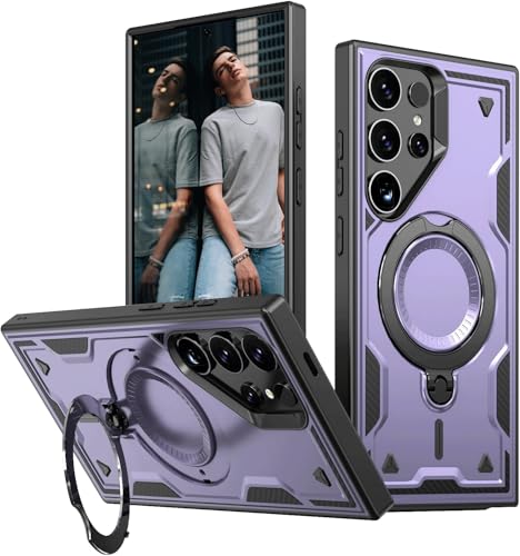 Schutzhülle für Samsung Galaxy S24 Ultra, militärisch, stoßfest, mit 360°-Magnetring-Ständer, unterstützt kabelloses Laden, strapazierfähig, vollständiger Schutz, Stoßfängerabdeckung für Samsung S24 Schutzhülle für Samsung Galaxy S24 Ultra, militärisch, stoßfest, mit 360°-Magnetring-Ständer, unterstützt kabelloses Laden, strapazierfähig, vollständiger Schutz, Stoßfängerabdeckung für Samsung S24 von WECOACO