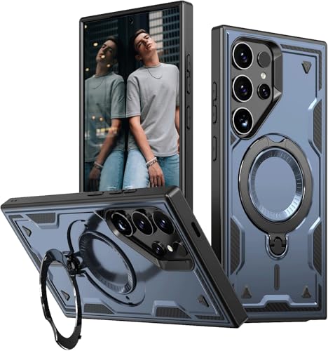 Schutzhülle für Samsung Galaxy S24 Ultra, militärisch, stoßfest, mit 360°-Magnetring-Ständer, unterstützt kabelloses Laden, strapazierfähig, vollständiger Schutz, Stoßfängerabdeckung für Samsung S24 Schutzhülle für Samsung Galaxy S24 Ultra, militärisch, stoßfest, mit 360°-Magnetring-Ständer, unterstützt kabelloses Laden, strapazierfähig, vollständiger Schutz, Stoßfängerabdeckung für Samsung S24 von WECOACO