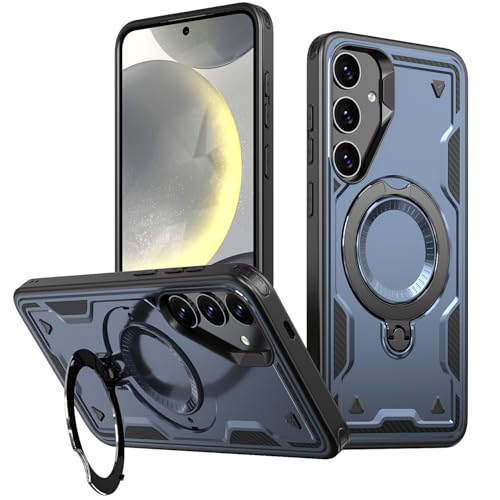 Schutzhülle für Samsung Galaxy S25, stoßfest, mit 360°-Magnetring-Ständer, unterstützt kabelloses Laden, strapazierfähig, vollständiger Schutz, für Samsung S25 5G, Blau Schutzhülle für Samsung Galaxy S25, stoßfest, mit 360°-Magnetring-Ständer, unterstützt kabelloses Laden, strapazierfähig, vollständiger Schutz, für Samsung S25 5G, Blau von WECOACO