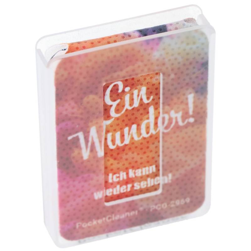 PocketCleaner Brillen-Putztuch, Smartphone- oder Tabletputztuch im Kunststoff-Etui, Design sortiert von WEDO