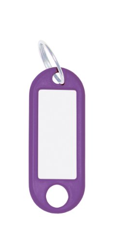 WEDO 262811808 Schlüsselanhänger zum Beschriften | violett | 100 Stück | mit Ring von WEDO