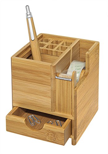 WEDO 611707 Tischorganizer Bambus inkl. Klebefilm-Abroller, für 6 Stifte mit Sammelfach und Schublade Braun WEDO 611707 Tischorganizer Bambus inkl. Klebefilm-Abroller, für 6 Stifte mit Sammelfach und Schublade Braun von WEDO
