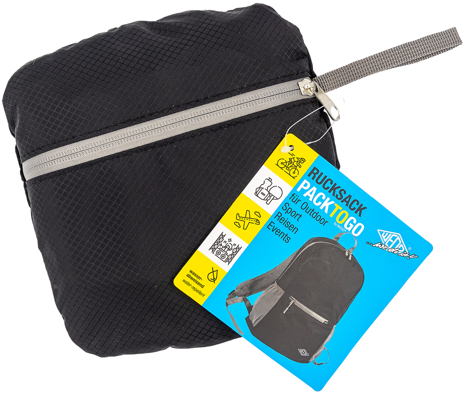 WEDO Falt-Rucksack PACKTOGO, schwarz WEDO Falt-Rucksack PACKTOGO, schwarz von WEDO