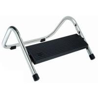 WEDO Fußstütze Trittboy, höhenverstellbar in 4 Stufen Trittfläche schwarz, Konstruktion aus glanzvernickeltem (103 2116) von WEDO