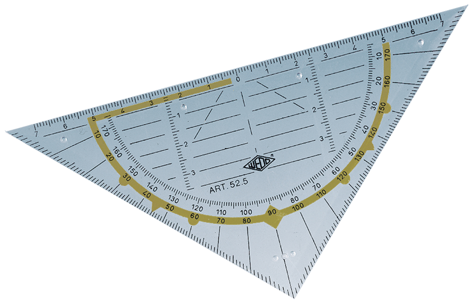 WEDO Geometriedreieck Standard, Hypotenuse 160 mm von WEDO