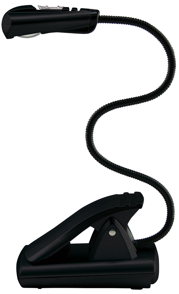 WEDO LED-Leselampe mit Clip, mobil, 1 LED, schwarz von WEDO