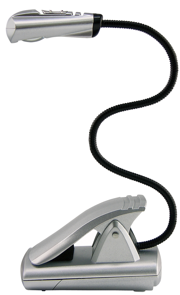 WEDO LED-Leselampe mit Clip, mobil, 1 LED, silber von WEDO