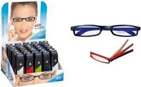 WEDO Lesebrille, mit Federbügel, 30er Display, sortiert mit Rahmen, Gläser aus Kunststoff in 4 Dioptrienstärken - 1 Stück (271 33099) von WEDO