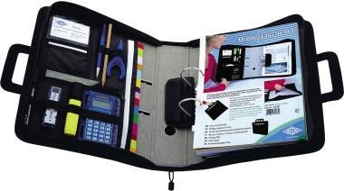 WEDO Ordnertasche, schwarz, für DIN A4 Ordner bis 80 mm Rückenbreite, aus Polyester, mit Reißverschluss (58 601) von WEDO
