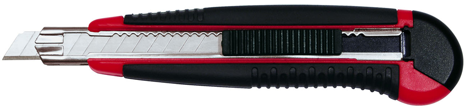 WEDO Profi-Cutter Auto-Load, Klinge: 9 mm, schwarz/rot von WEDO