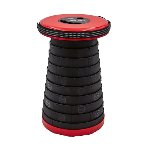 WEDO SITTOGO®NXT by Teleskophocker Camping-Hocker TÜV & GS geprüft | verbesserte zweite Generation Gewicht 1,27 kg Tragkraft 150 kg Farbe rot von WEDO
