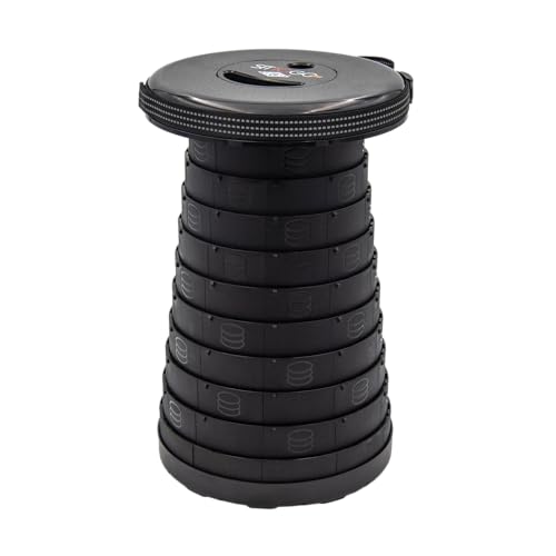 WEDO SITTOGO®NXT by Teleskophocker Camping-Hocker TÜV & GS geprüft | verbesserte zweite Generation Gewicht 1,27 kg Tragkraft 150 kg Farbe schwarz von WEDO